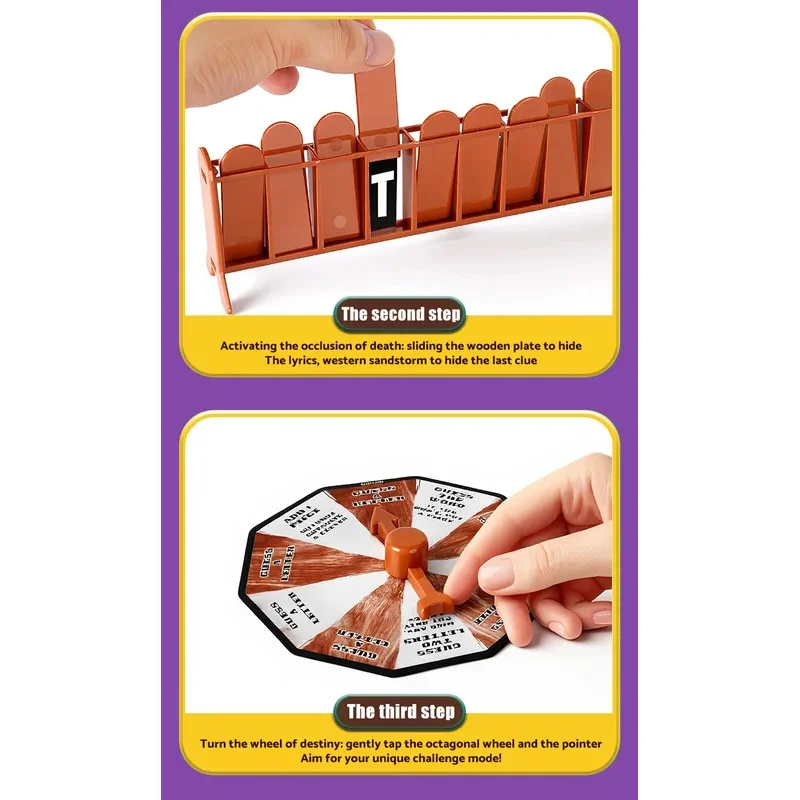 لعبة تخمين الجلاد الغامضة المغناطيسية الجديدة من رعاة البقر، لعبة الكلمات على سطح الطاولة، لعبة الحفلات العائلية، لعبة عيد الميلاد