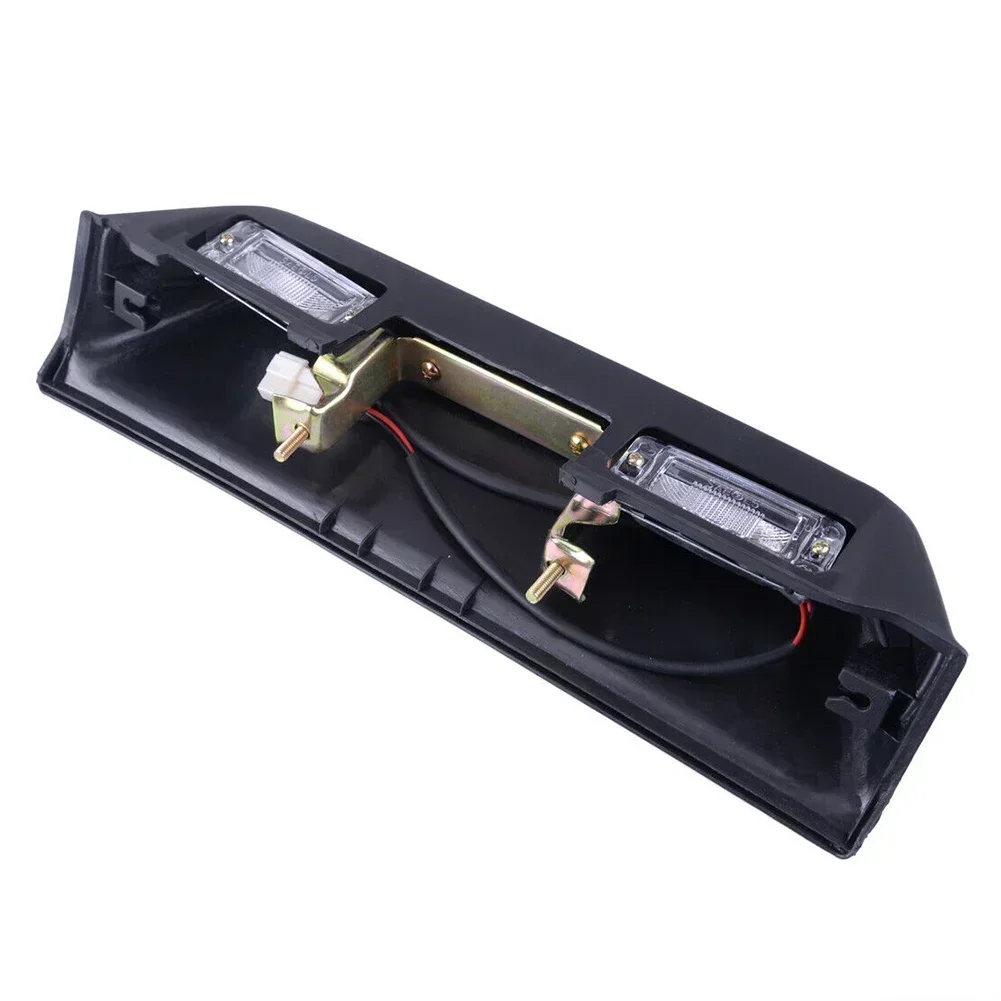 Lámpara Carhome, accesorios de luz de matrícula, color negro, compatible con accesorios para Pajero 1990-2000 MB623336 plástico + puerta trasera de Metal, nuevo
