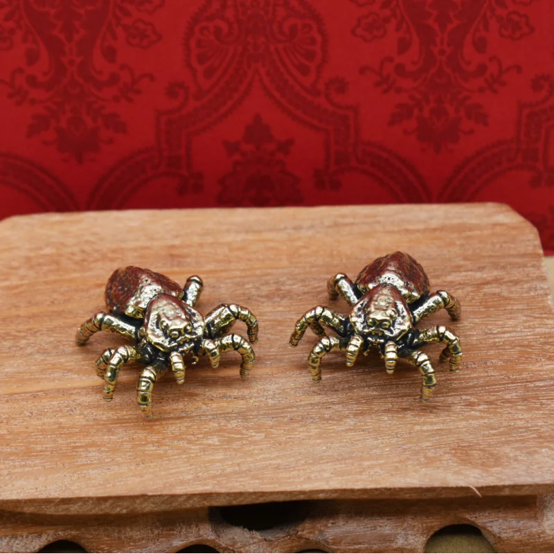 Solid Brass Spider Large Tarantula Desktop Ornament Creative Handheld Craft Gift