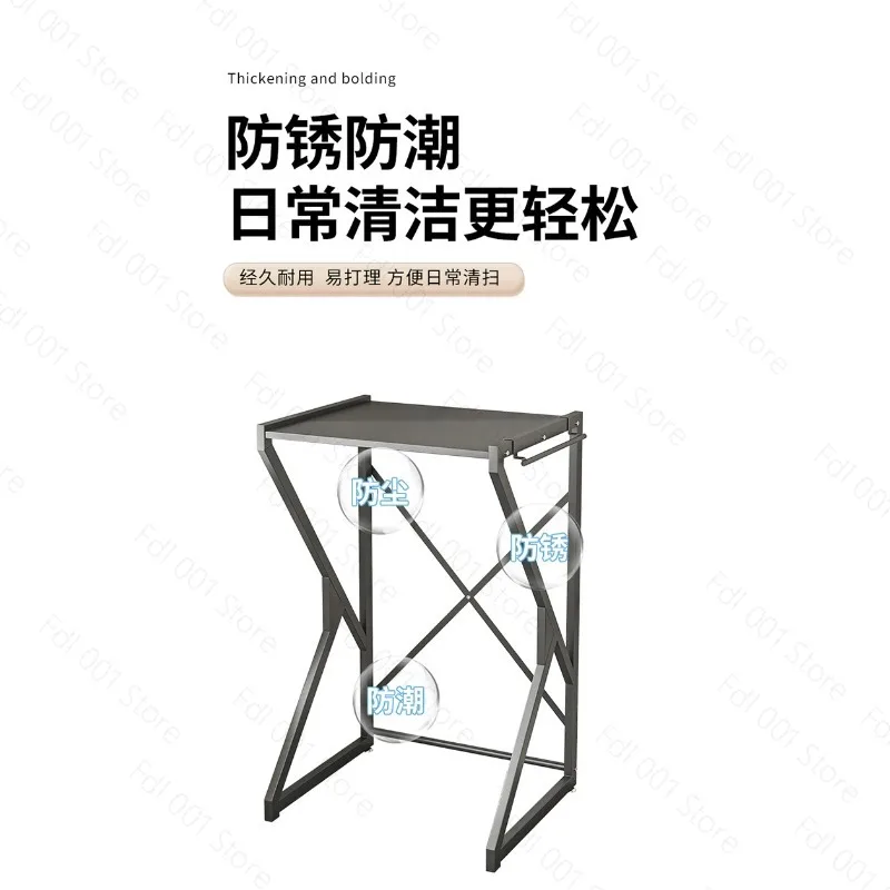 Black washing machine rack, dryer bracket can be stacked, enhanced washing and drying integrated