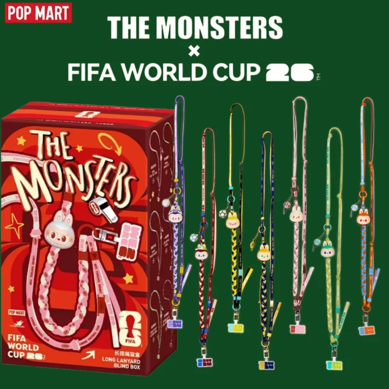 

Новая серия POP MART Labubu X FIFA World Cup: лимитированная серия брелоков-ремешков для телефона, модный подарок