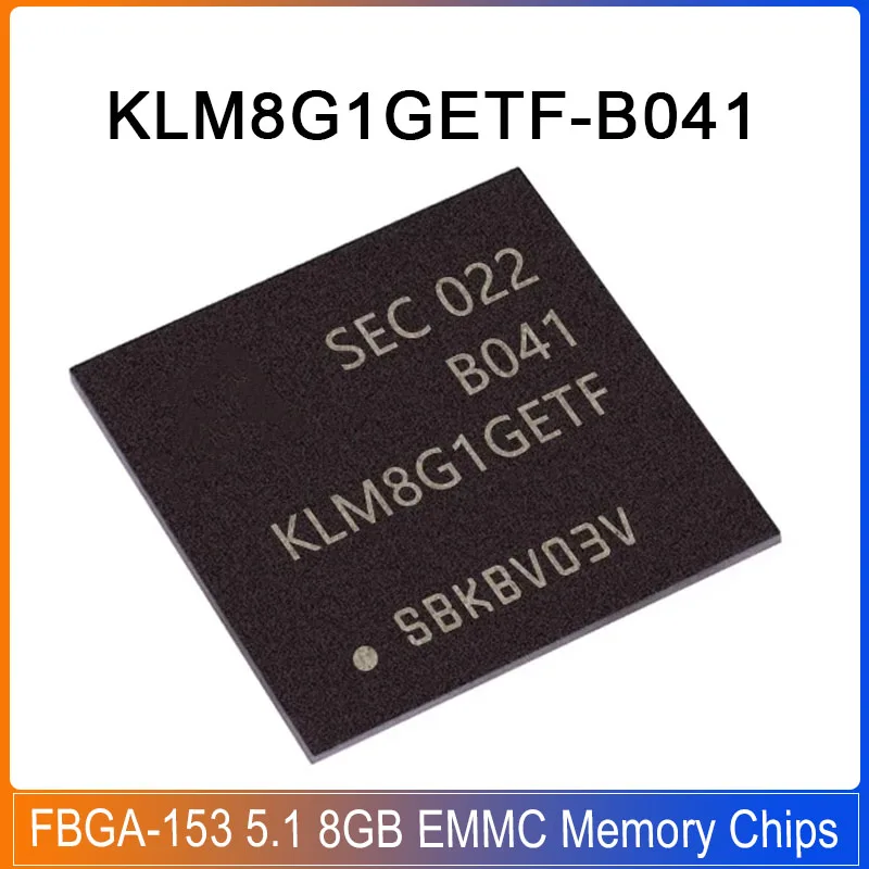 

10pcs KLM8G1GETF-B041 FBGA-153 100% test 5.1 8GB EMMC Memory Chips