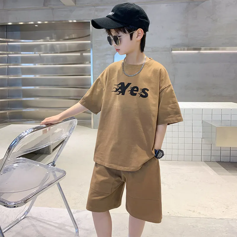 Boys Clothes Summer Casual Suit 2025 Hot Deals Korean Two Pieces Children Clothing Set Kids Tracksuits For 2 3 4 5 7 9 11 13 14Y