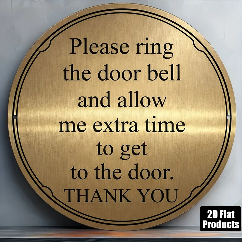 1pc 8*8In/20X20Cm 2D Flat Round Sign, Retro Plaque about 