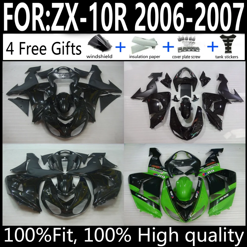 

Injection Molded ABS Fairing Kit For Kawasaki Ninja ZX-10R 2006-2007 Bodywork Cowling Set High Quality Factory Direct Fit