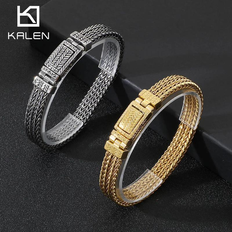 Stainless Steel Dragon Bone Chain Bracelet for Men Punk Charm Plug Clasp Strong Bracelet Gold Color Heavy Biker Jewelry
