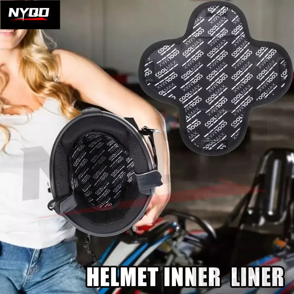 Motorhelm Insert Voering Cap Kussen Sneldrogende Ademende Zweetafvoerende Helm Isolatie Voering Moto Capacet