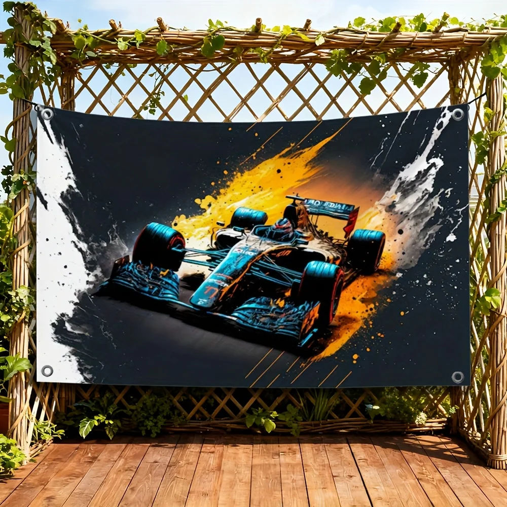 Large Sport Racing Car Flag Banner Poster Wall Art Motorsport Decor Man Cave Gift 60x90cm 24x35in