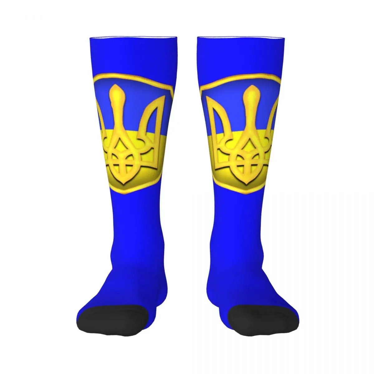 Ukraine Tryzub Flag Ukrainian Shield Thigh High Socks Womens Warm Funny Novelty Ukraina Proud Stockings