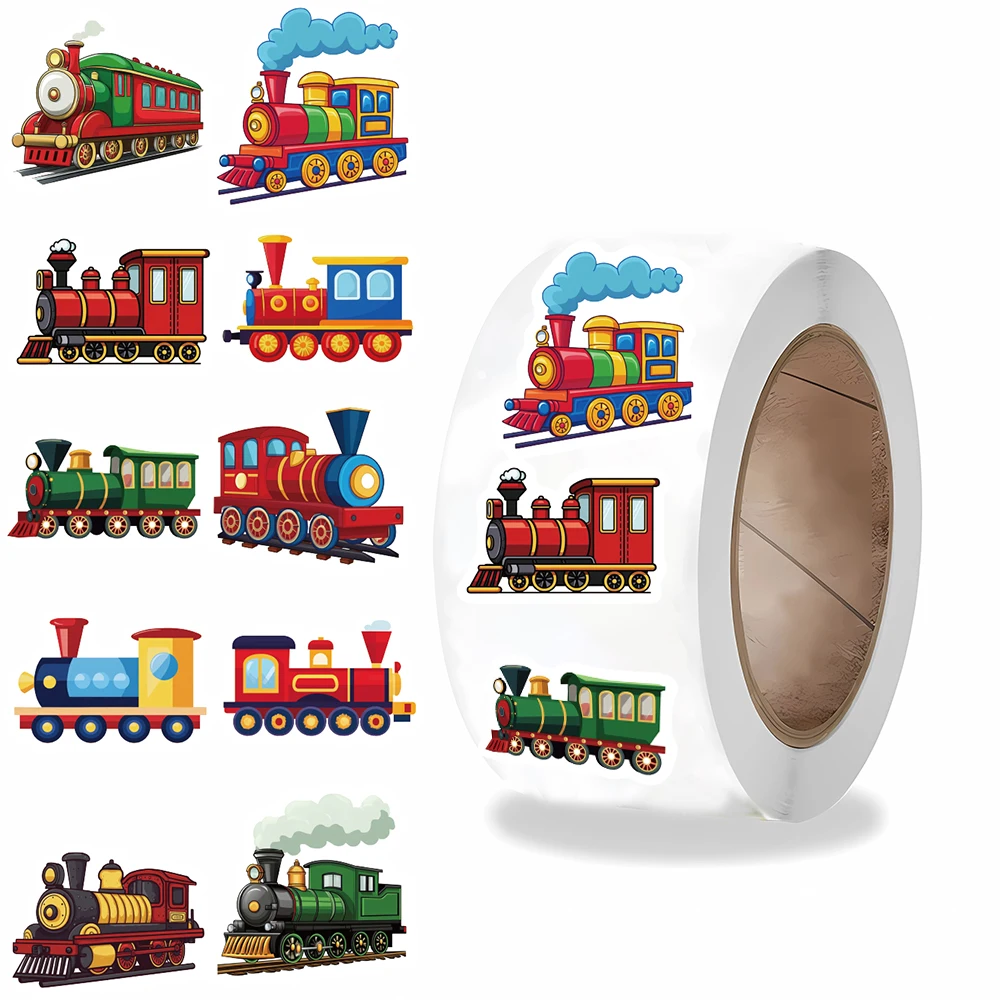 500Pcs/Roll Stickers Train Roll Bicycle Harajuku Skateboard Harajuku Creative Skateboard Fashion Aesthetic Phone Sticker