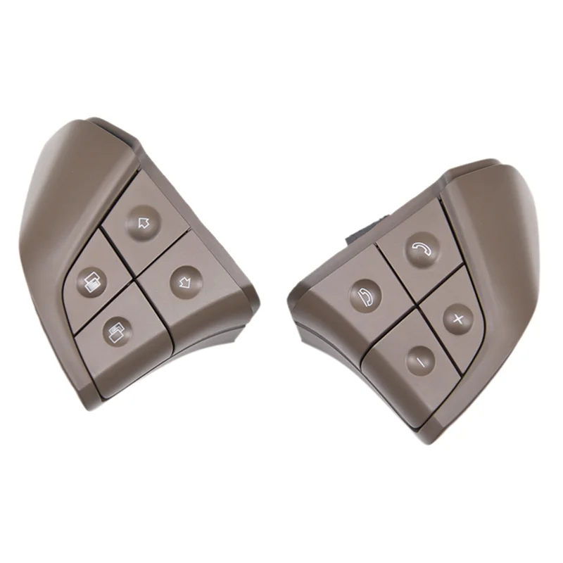 

NEW-Car Steering Wheel Button Switch Assembly Multifunction Button For Mercedes Benz ML B R Class W164 W245 W251 Brown