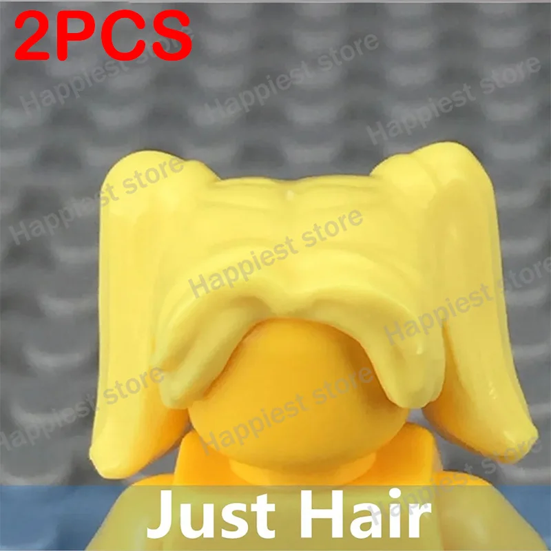 MOC Figures Hair Building Blocks Body Parts Head Hairstyle Accessories Assemble Compatible Bricks City Seires DIY KidsToys Gift