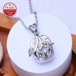 FENASY Natural Freshwater 12-16mm Large Baroque Pearl Pendant Necklaces For Women Elegant Silver Color Pendant Birthday Gift