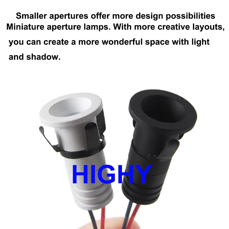 4PCS LED Spotlight Cabinet Mini Spot Light Recessed 1W3W Down Light Cupboard Showcase Display Light 110-240V DC12V Aluminum Body