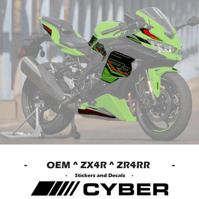 

For Kawasaki ZX-4R ZX-4RR 4R 4RR 2021 2022 2023 2024 Fairing Shell Full Car Sticker Decal OEM Replica Motorcycle Stickers