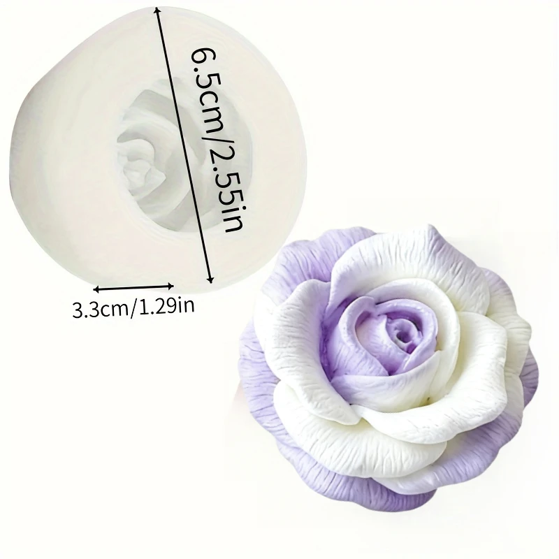 Elegant Rose Silicone Mold - High-Quality, Durable, and Reusable, for Polymer Clay, Candles, Resin Casting, Aromatherapy Jewelry Making, Crafts - Valentine's Day, Mother's Day Gifts, Romantic Home Decor, Floral Decorations, Resin Art Supplies, Multi-Functional Craft Tools