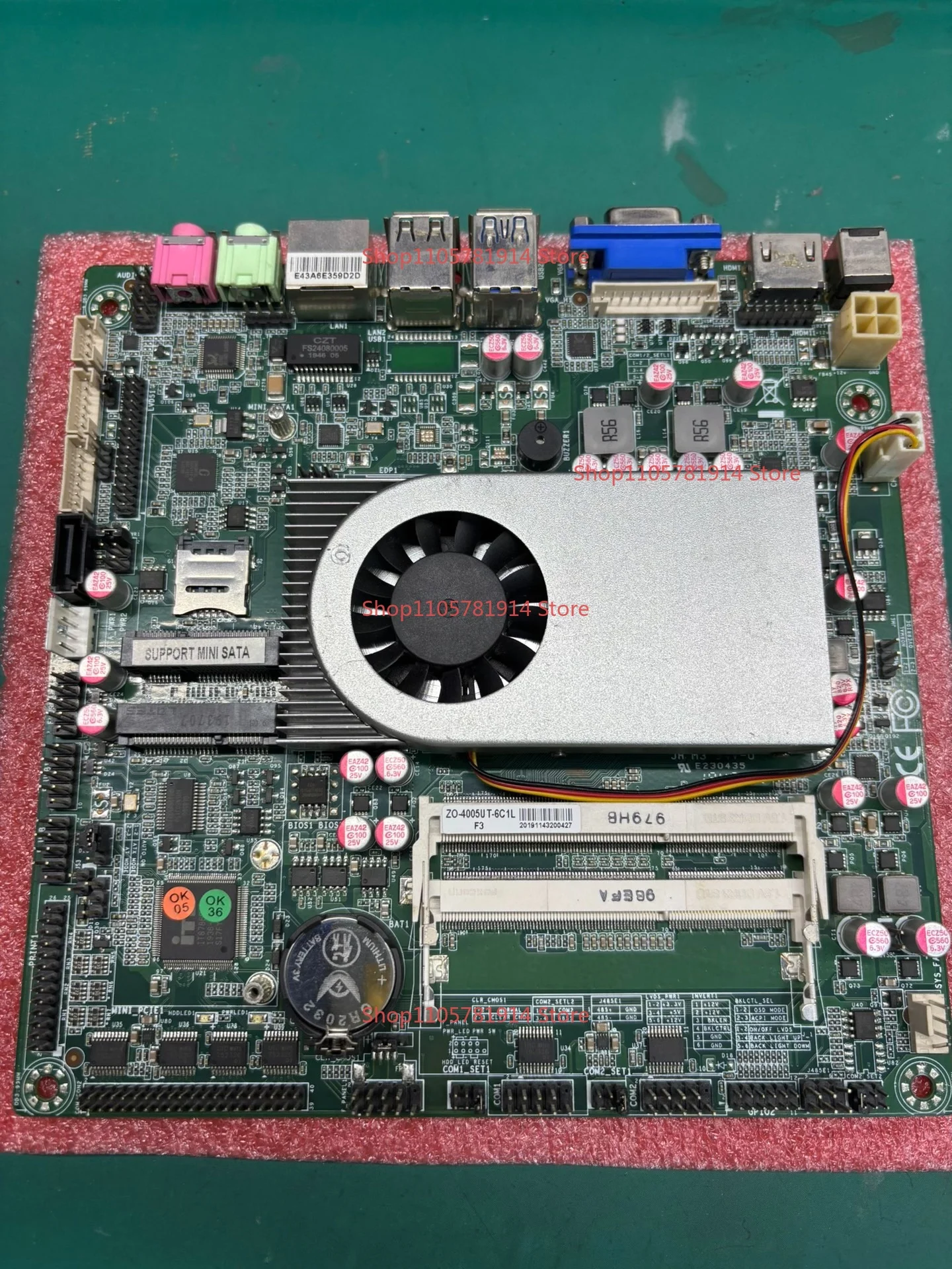 For ZO-4005UT-6CD8 Industrial Computer Main Board I3-fourth Generation Processor, LVDS Output, Dual Memory Slot