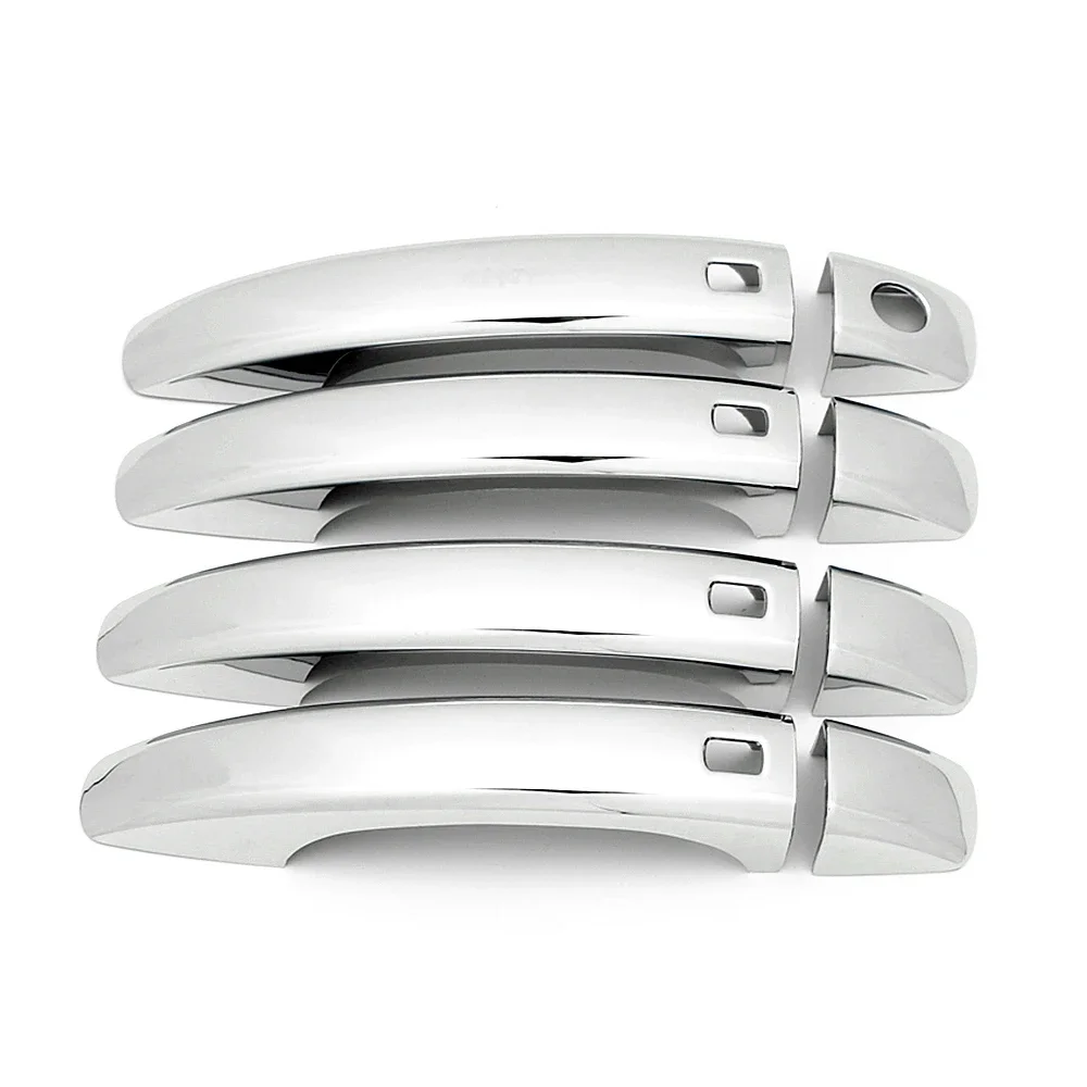 For Audi Q3 Q5 A4 B8 2009 2015 Accessories Car Exterior Chrome Refit Carbon Door Handle Cover Trim Garnish Sticker Anti Scratch