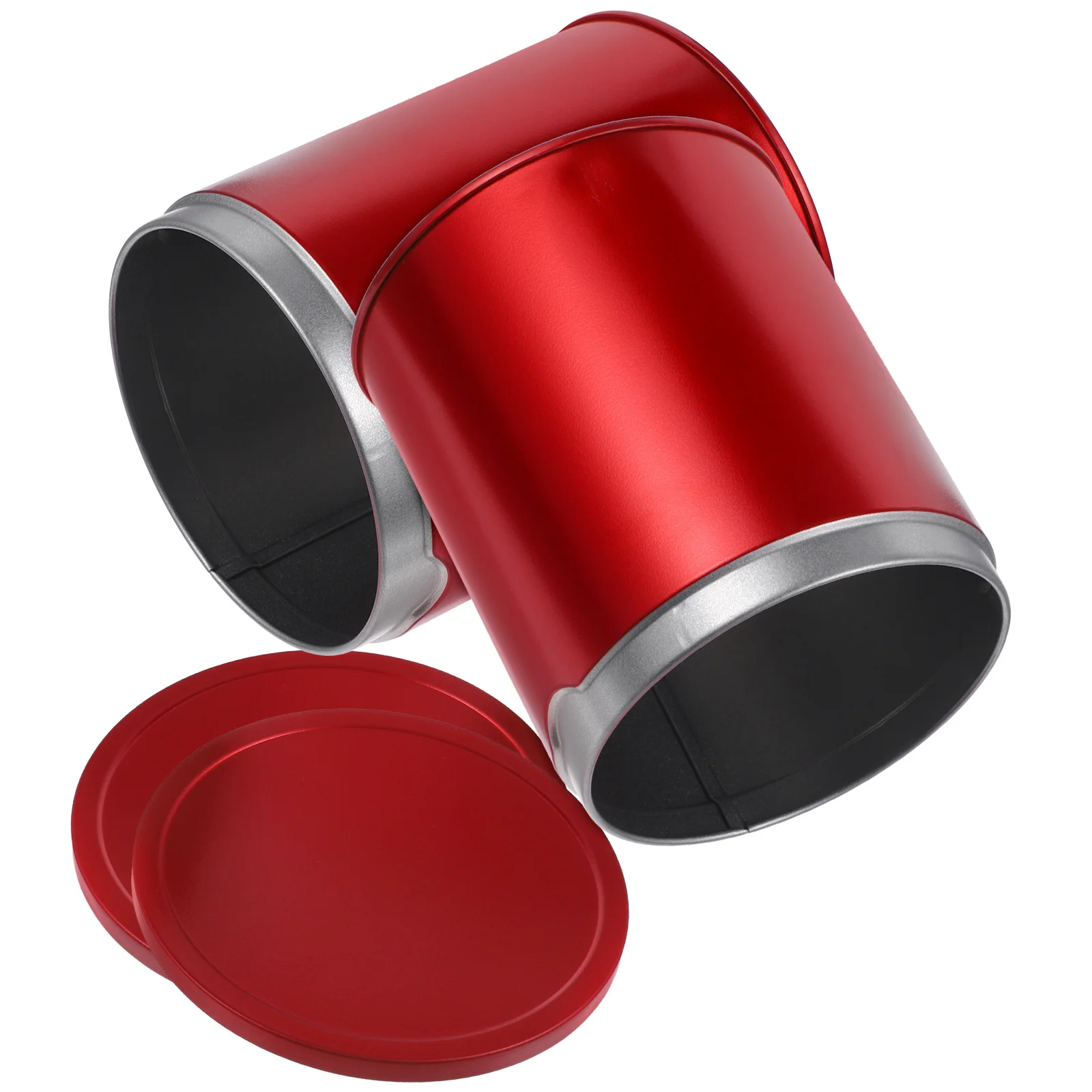 

2 Pcs Tea Jar Gift Box and Coffee Canister Canisters Airtight Container Tin Storage Loose Containers Tinplate