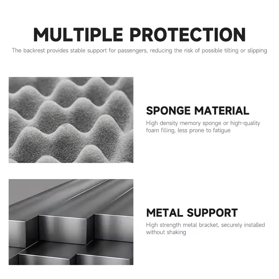 دراجة نارية لـ SYM ADX TG400 Sabertooth Tiger 400 تعديل الركاب الخلفي مسند الظهر الركاب الخلفي سنام وسادة خلفية الملحقات #5