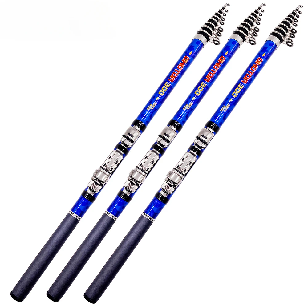 Telescopic Carbon Rock Fishing Rod 1.5M-3M Carp Feeder Pole Freshwater Fishing Tackle 4/5/6/7/8/9/10 Sections