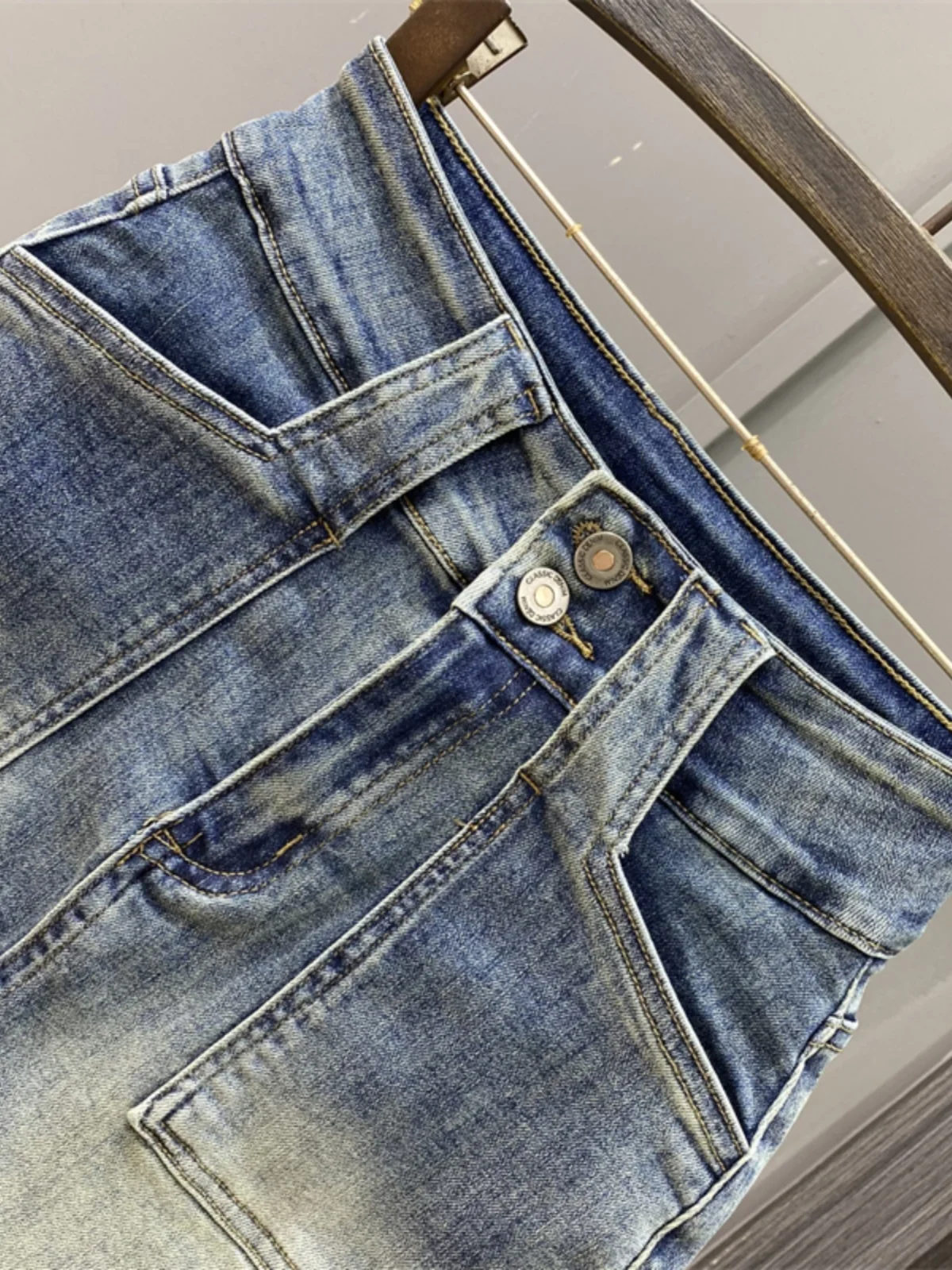 

Bla Retro Waed Denim Skirt Women Summer New Sle Spicy Girl Elastic Tight High Waist A-Line Bodycon Semi-Body Skirt