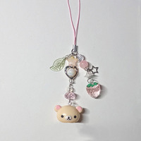 handmadede small bell bear pendant phone charms y2k fairy core