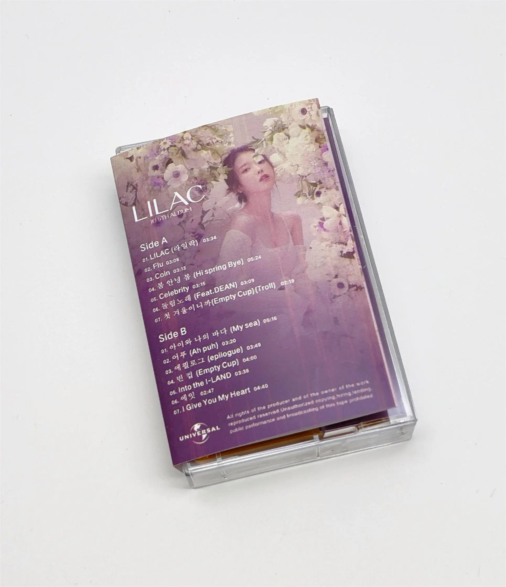 New Lee Ji Eun IU Music Magnetic Tape lilac Album Cassettes