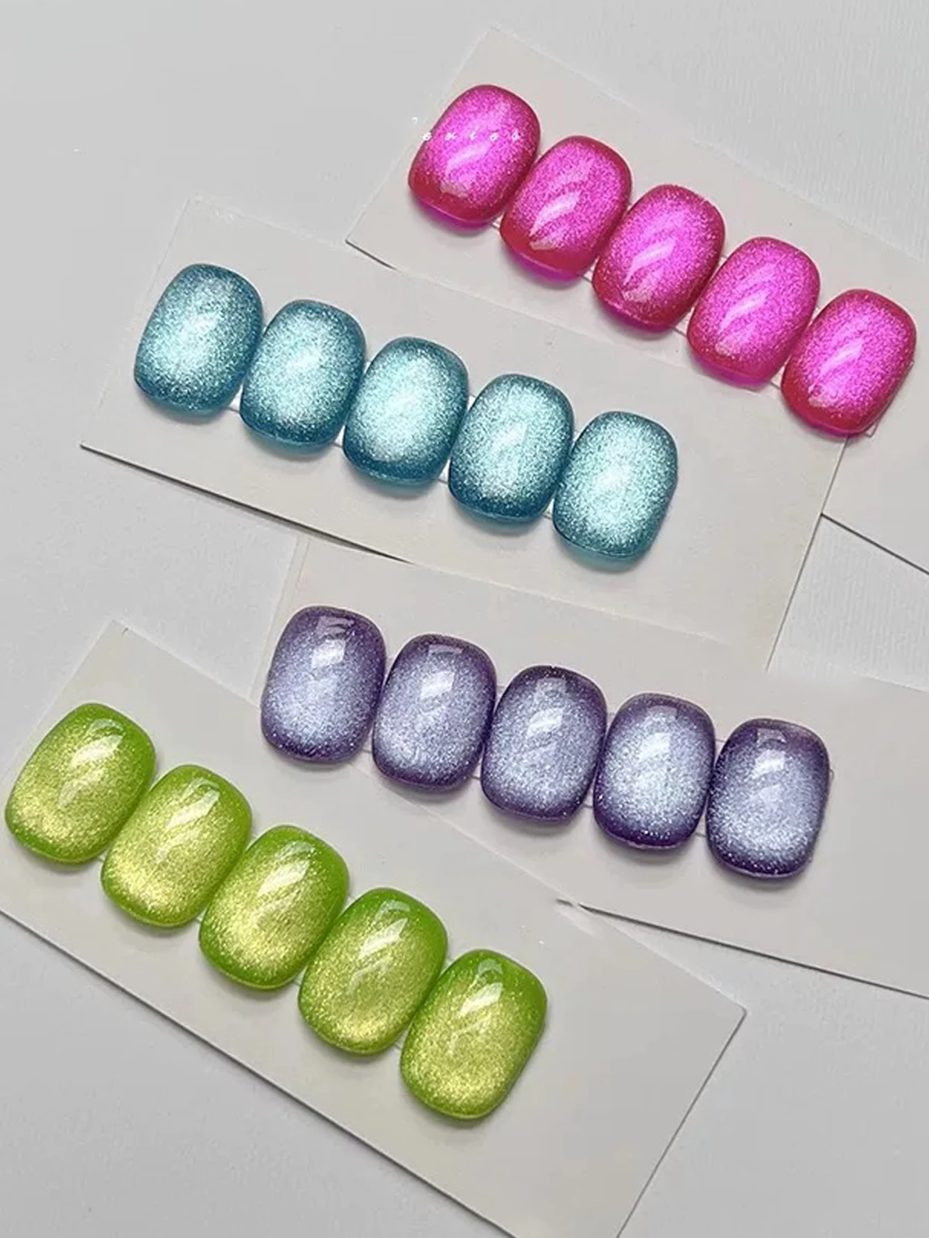 1-4pcs ZH Summer Top Selling Nail Art Melbourne Flash Chasing Light Dopamine Crystal Cat Eye Gel Nail Polish Blue Popular Color