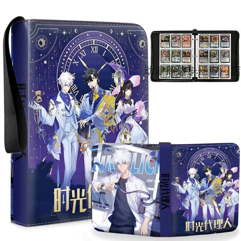 

Anime Link Click Lucas Charles Vein Xavier Felix Cosplay Loose-leaf Zipper Card Book Cartoon 9-grid Layout Album ornament Gift