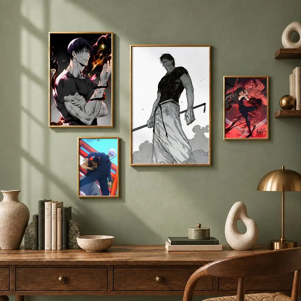 Trending Anime Jujutsu Kaisen Fushiguro Toji Poster HD Self-Adhesive No Residue After Removal Ideal for All Kinds of Wall Decor