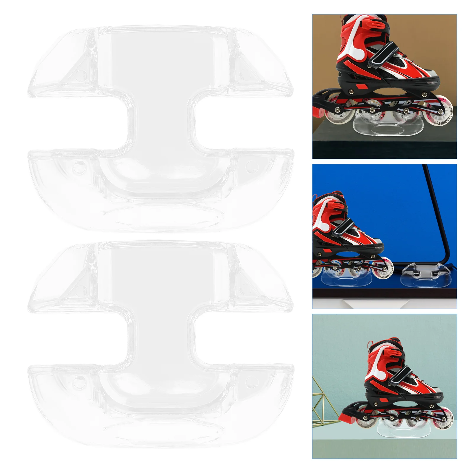 2pcs Roller Skate Storage Rack Ice Skate Holder Acrylic Skate Display Stand Skate Shoe Display Rack Holder for Skate Storage Org