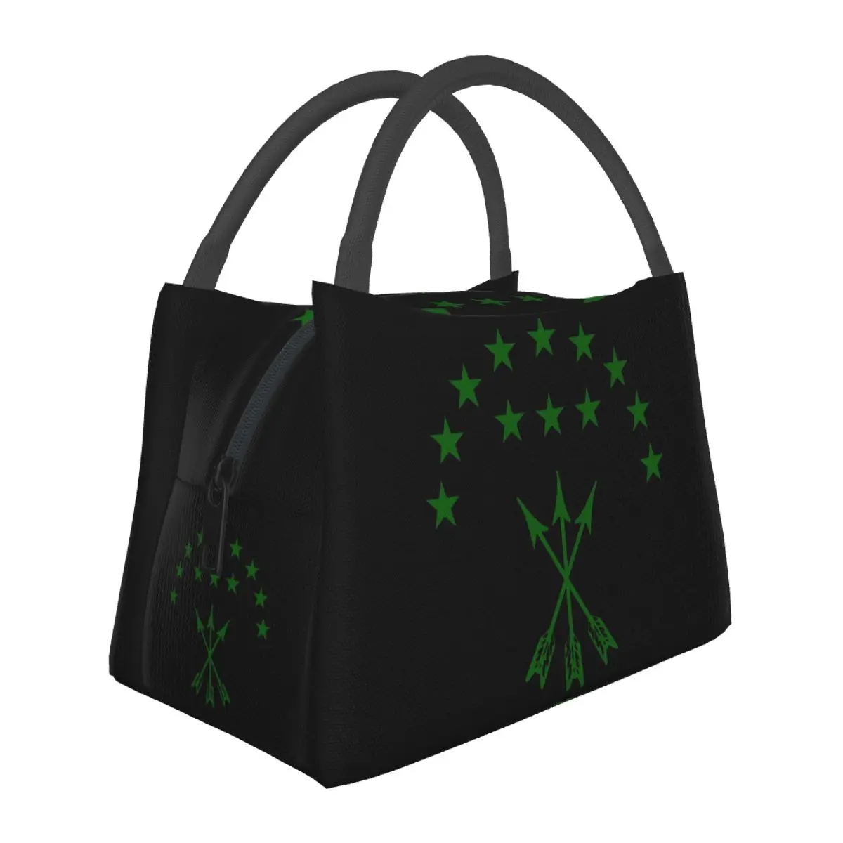 Adiga Fight For Ever Adygea Flag Lightweight Handheld Insulated Lunch Bag Aluminum Foil Liner for Adults Students Travel Picnic