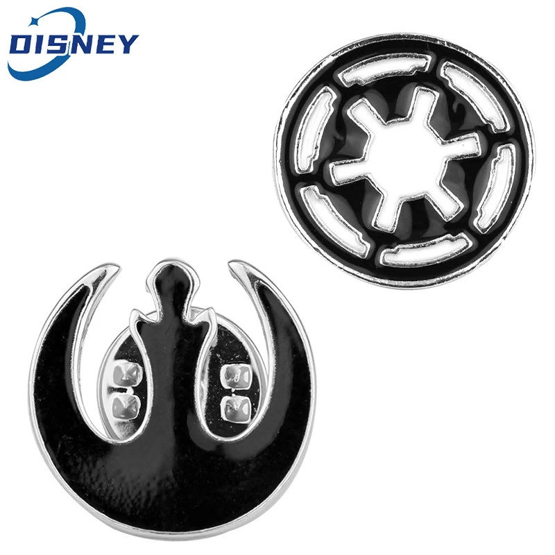 Disney Star Wars Pin Rebel Alliance Galactic Republic Six Mans Bundu Logo Enamel Button Badge Brooch Hat Bag Jewelry Accessories