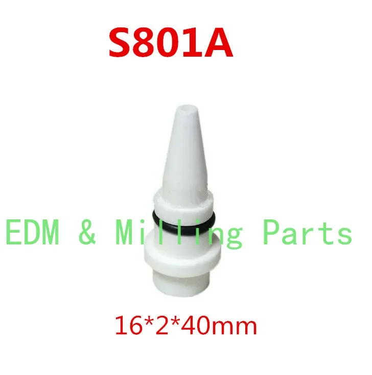 

CNC Wire EDM Part S801A White Ceramic Aspirator Nozzle 16*2*40mm For EDM Sparks Spark Machine A350 Service