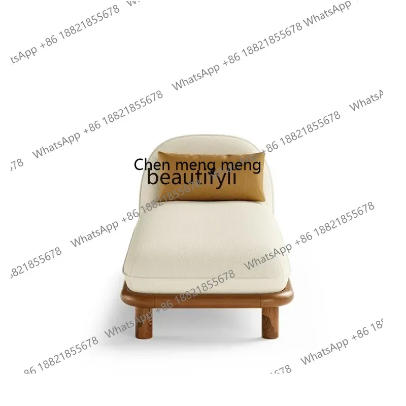 

ss1001 Italian light luxury solid wood single sofa chair, ash wood leisure chair, modern designer balcony recliner