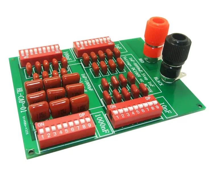 1nF to 9999nF Step-1nF Four Decade Programmable Capacitor Board DIN Rail Mount CAP Board