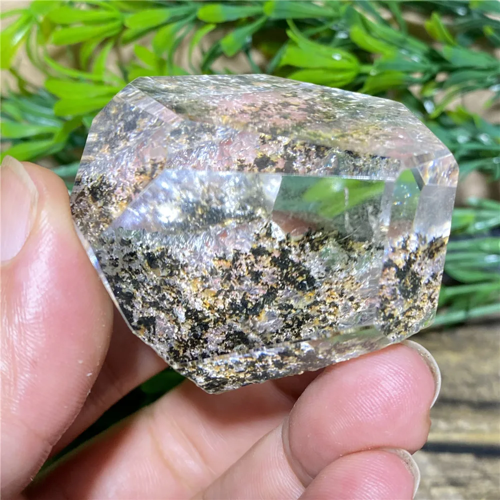 AAAAA Rare Ghost Natural Stone Clear Quartz  Crystal  Polyhedral Mineral Energy Reiki Healing Feng Shui Home Decor Palm  Gift