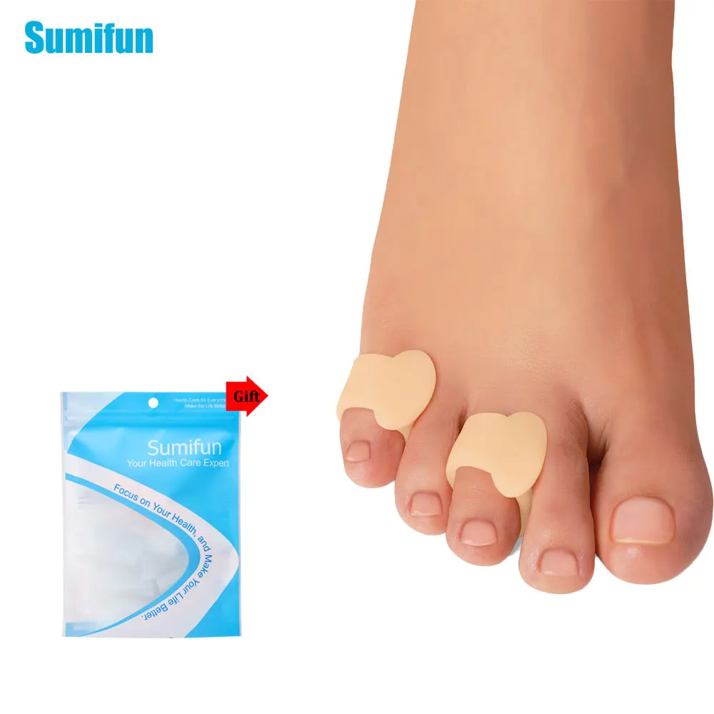

2/4/6Pcs Sumifun Silicone Small Toe Corrector Pads Dactylitis Orthotic Device Pointed Separator Little Finger Toe Curl Overlap