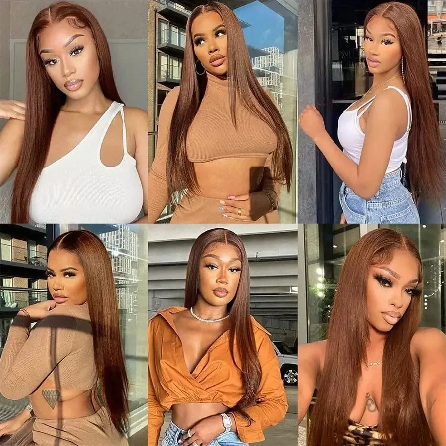 Straight Lace Front Wigs 13x6 Human Hair Wigs For Women Punmasa Brazilian Chocolate Brown 30 Inch Lace Front Wig Human Hair