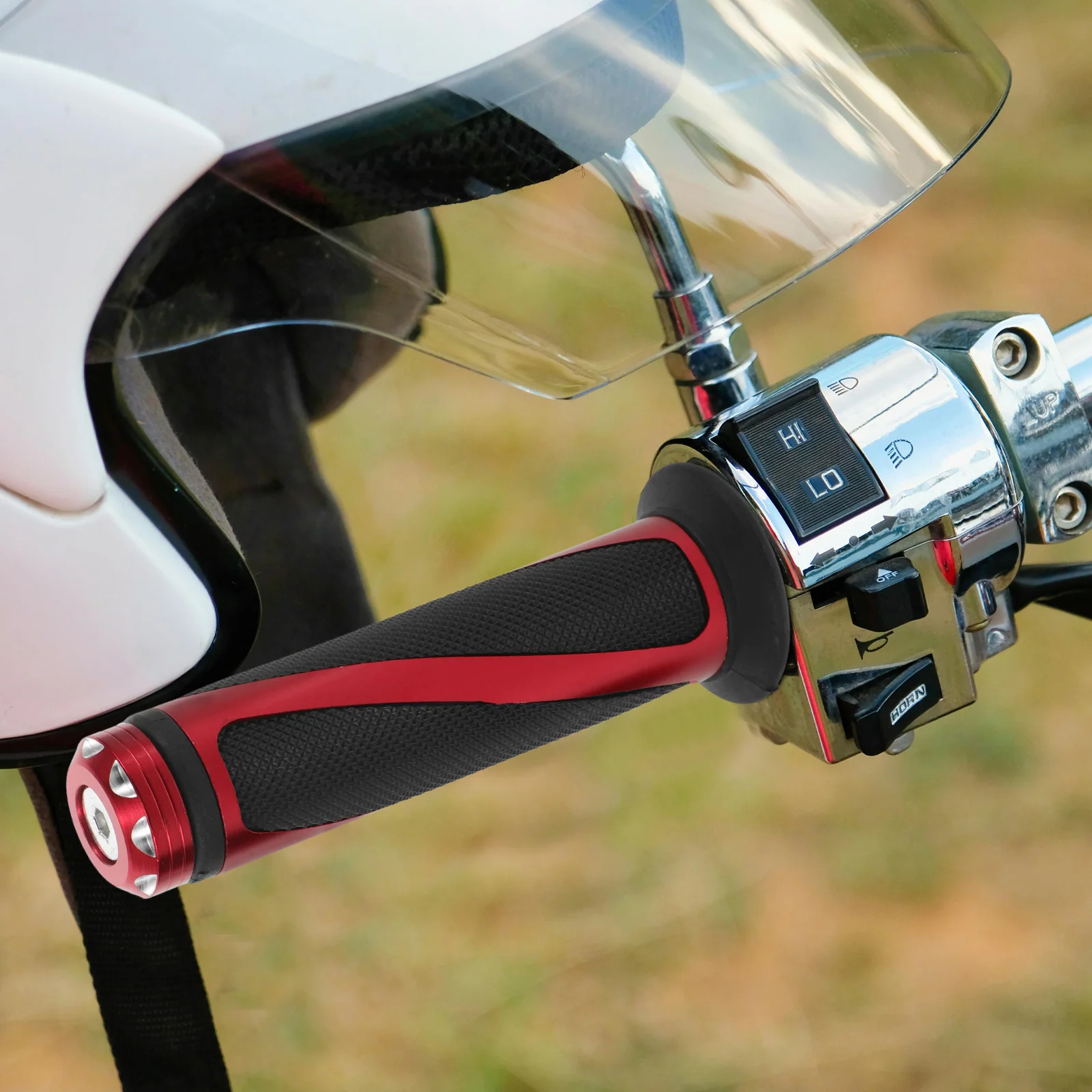 

Motorcycle Handle Grips Ergonomic Slip Resistant Handlebar Grips Replacement For Motorcycles Quick Installation Secure