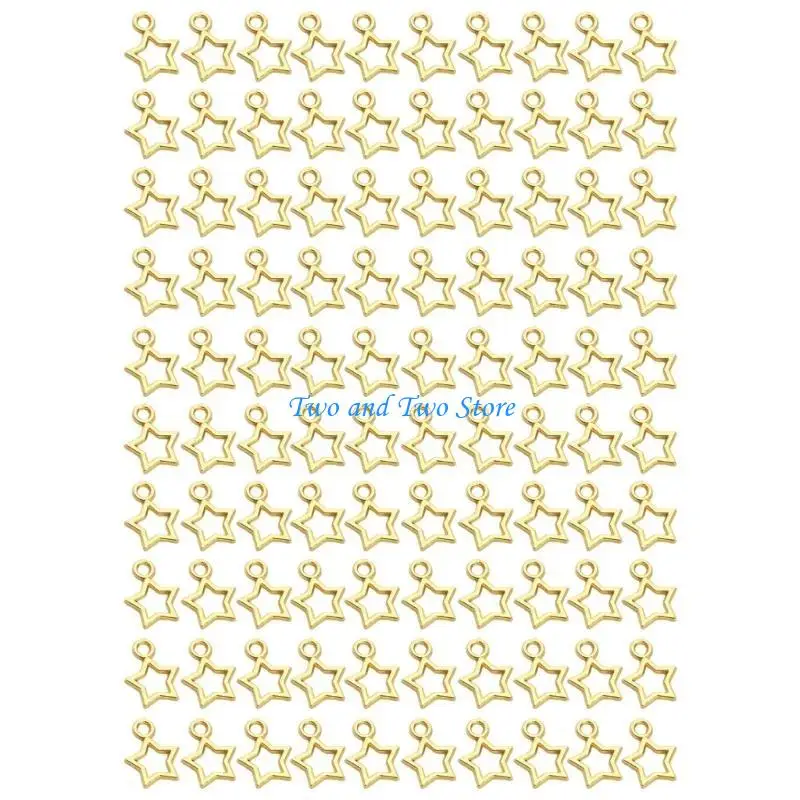 HX6F 100 قطعة سبائك المعلقات العلامات DIY بها بنفسك صنع المجوهرات القرط كليب المفاتيح الحرف