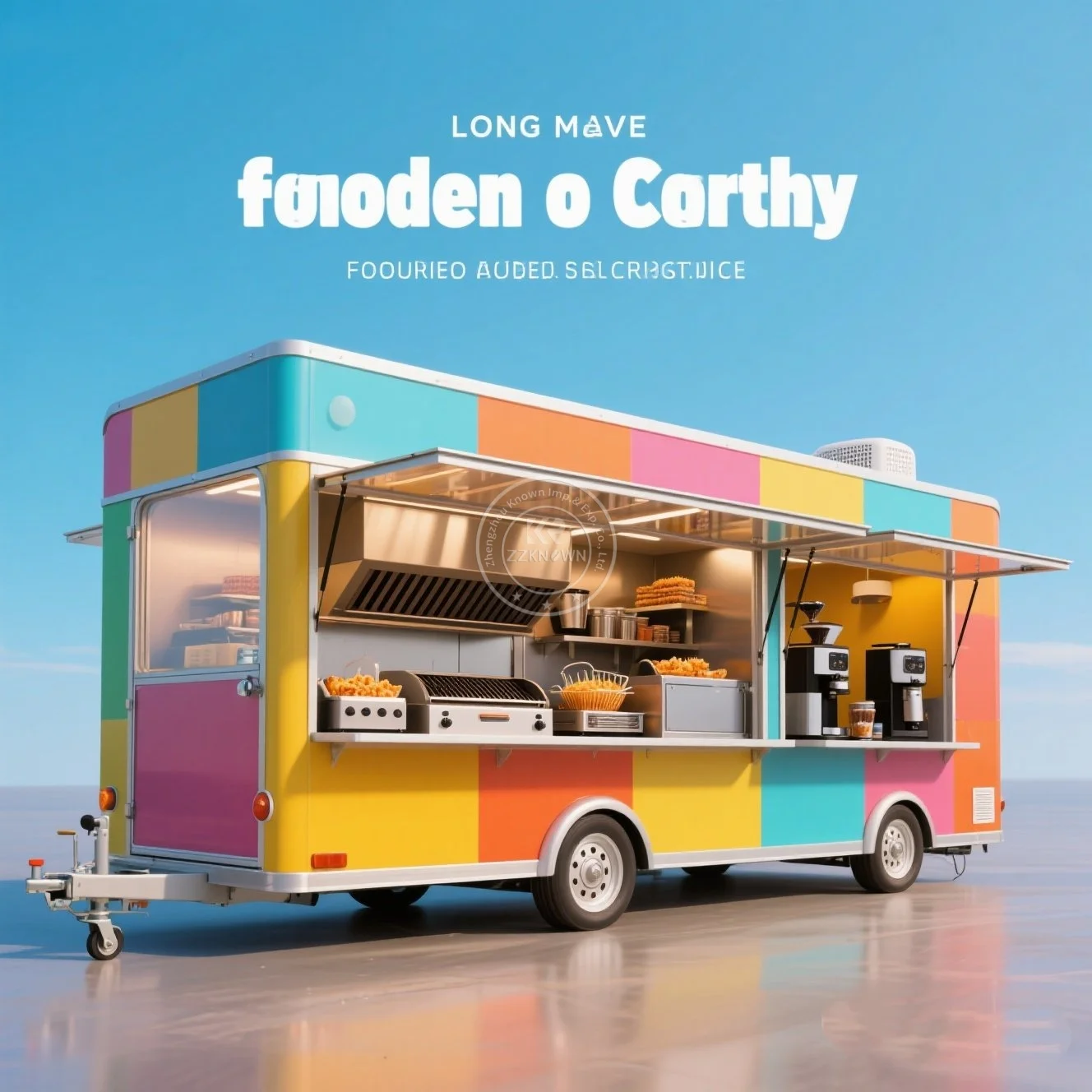 

New Designed Mobile Kitchen Food Vending CE DOT Concession Outdoor BBQ Trailer Ice Cream Cart Fast Food Truck For Sale