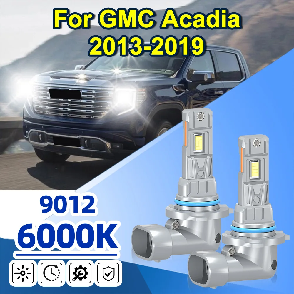 

For GMC Acadia 2013-2019 9012 LED Headlight Super Bright Bulbs White 20000LM High/Low Beam HIR2