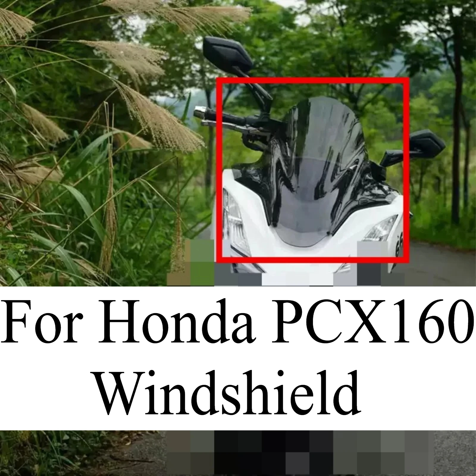 Motorcycle Modified Windshield Wind Deflector Heightened Windshield Durable Front Glass Accessories Parts For Honda PCX160