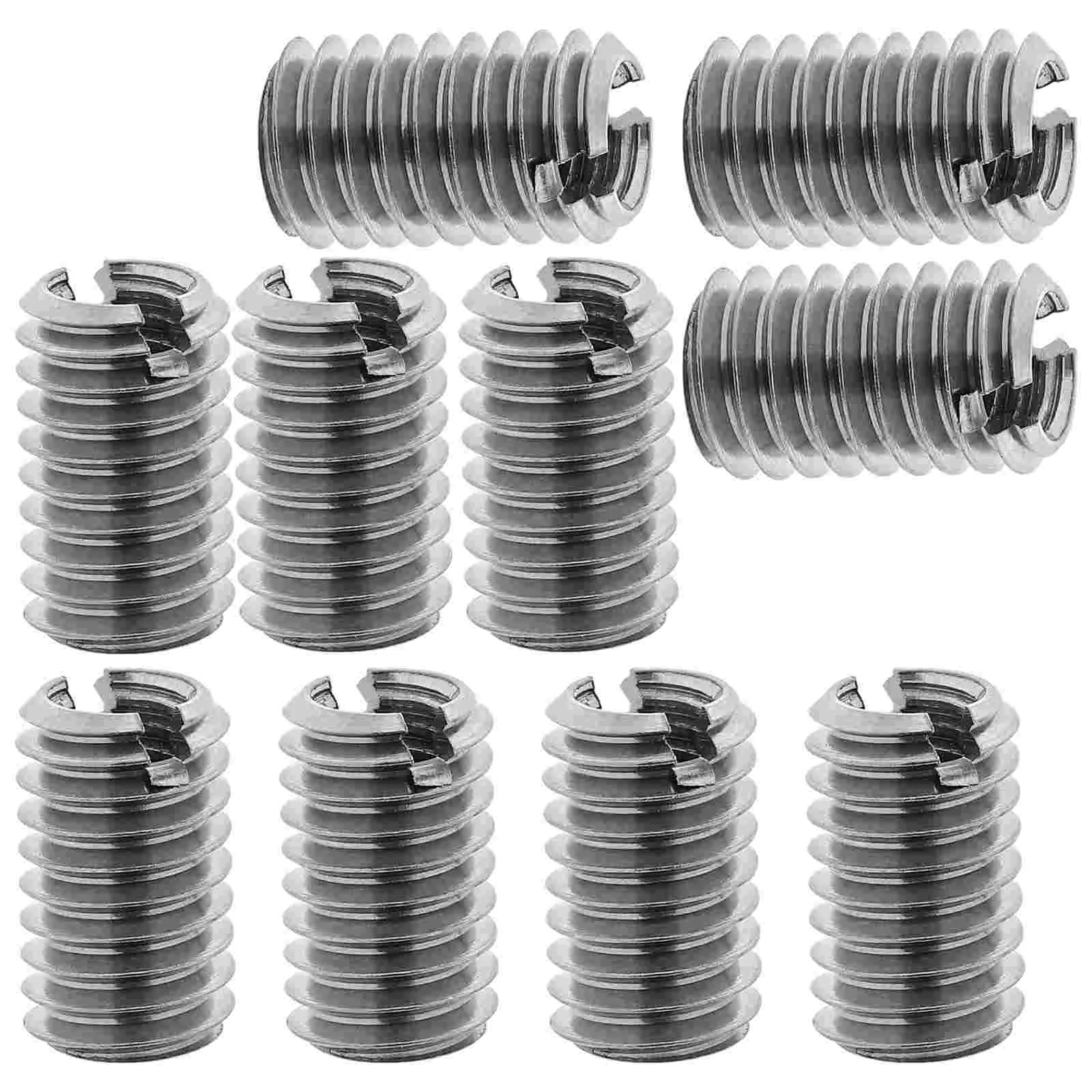 10 Pcs Component Thread Repair Inserts Stainless Steel Adapters Sleeve Reducing Nut