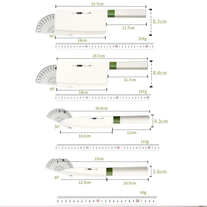 Exquisite ceramic knife set, home multi-functional meat and fish cutting knife, sharp Bone cutting knife, kitchen accessories