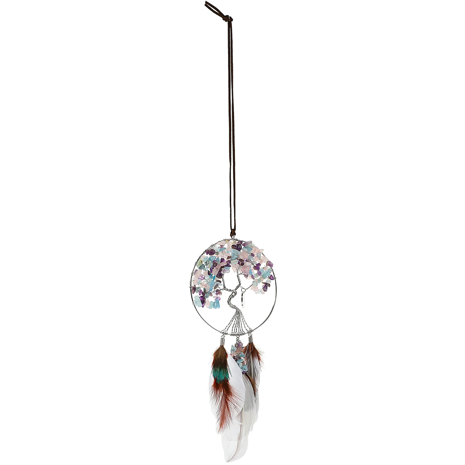 

Macadam Crystal Pendant Life Tree Hanging Ornament Dreamcatcher Bedroom Decoration Wall Pendant Hanging Decor