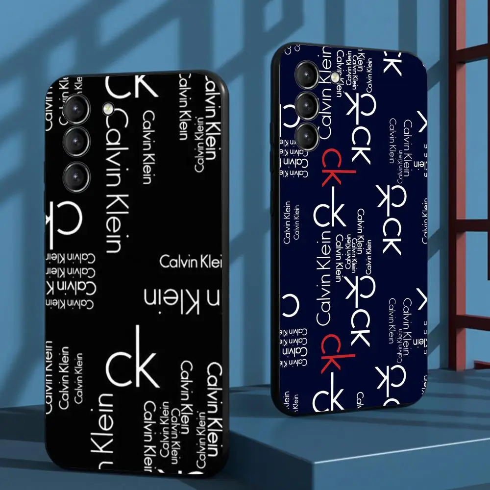 Модный чехол C-Calvin K-Klein для Samsung Galaxy S26 S25 S24 S23 S22 S21 Plus Ultra Note20, мягкий, черный.