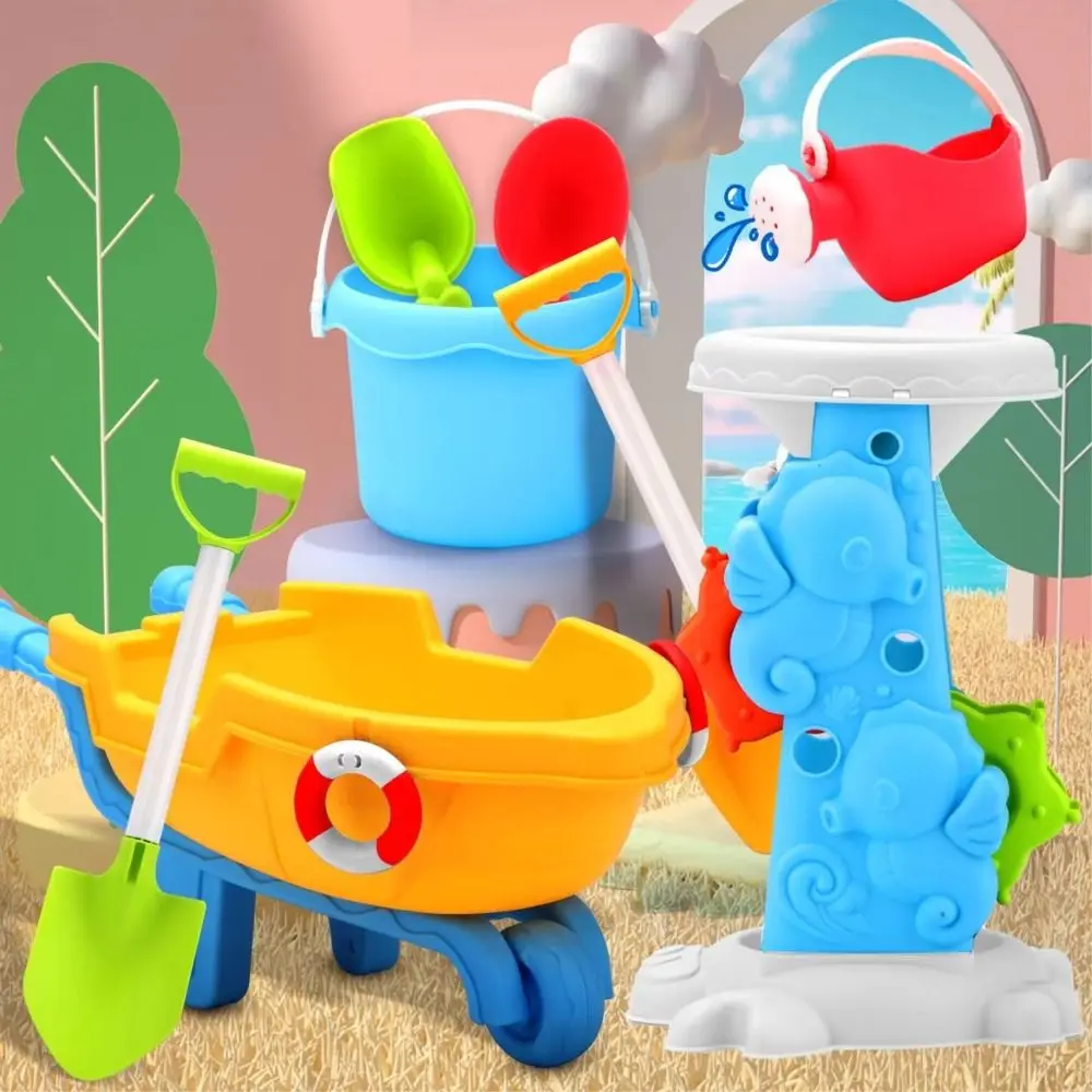 1 conjunto de pás de balde de areia de plástico conjunto de pá interativa praia areia jogar brinquedos portátil manual moldes de areia ferramentas areia praia jogo